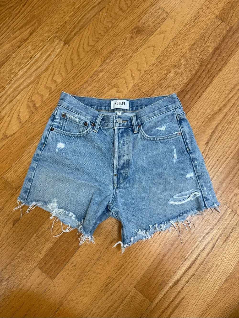 AGOLDE Parker Long Short in Swapmeet/Light Denim